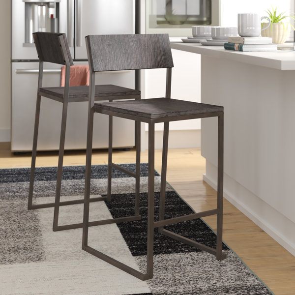 Everly Quinn Barnish 26.25" Bar Stool & Reviews Wayfair